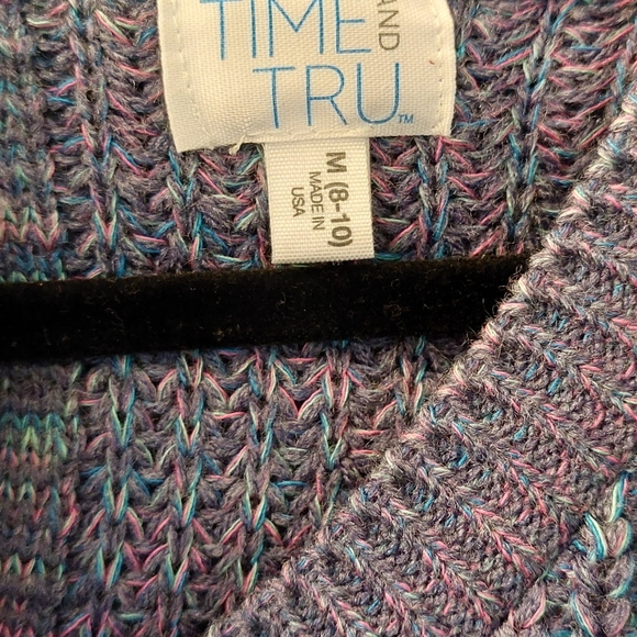 Time and Tru Blue sweater, size M-8/10 - Picture 4 of 6